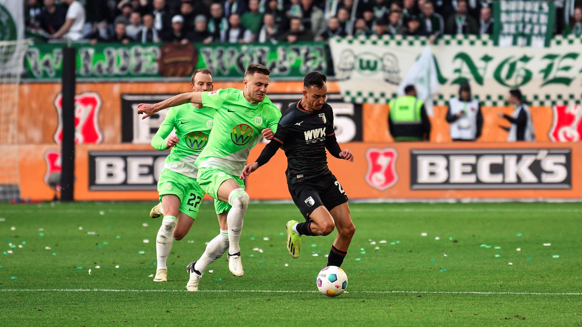aufstellungen teilnehmer fc augsburg gegen vfl wolfsburg